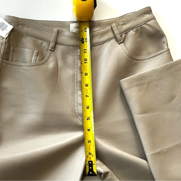 🌷NWT Vegan Leather Wilfred Light Taupe/Tan Pants. Size: 8 - Picture 7 of 16